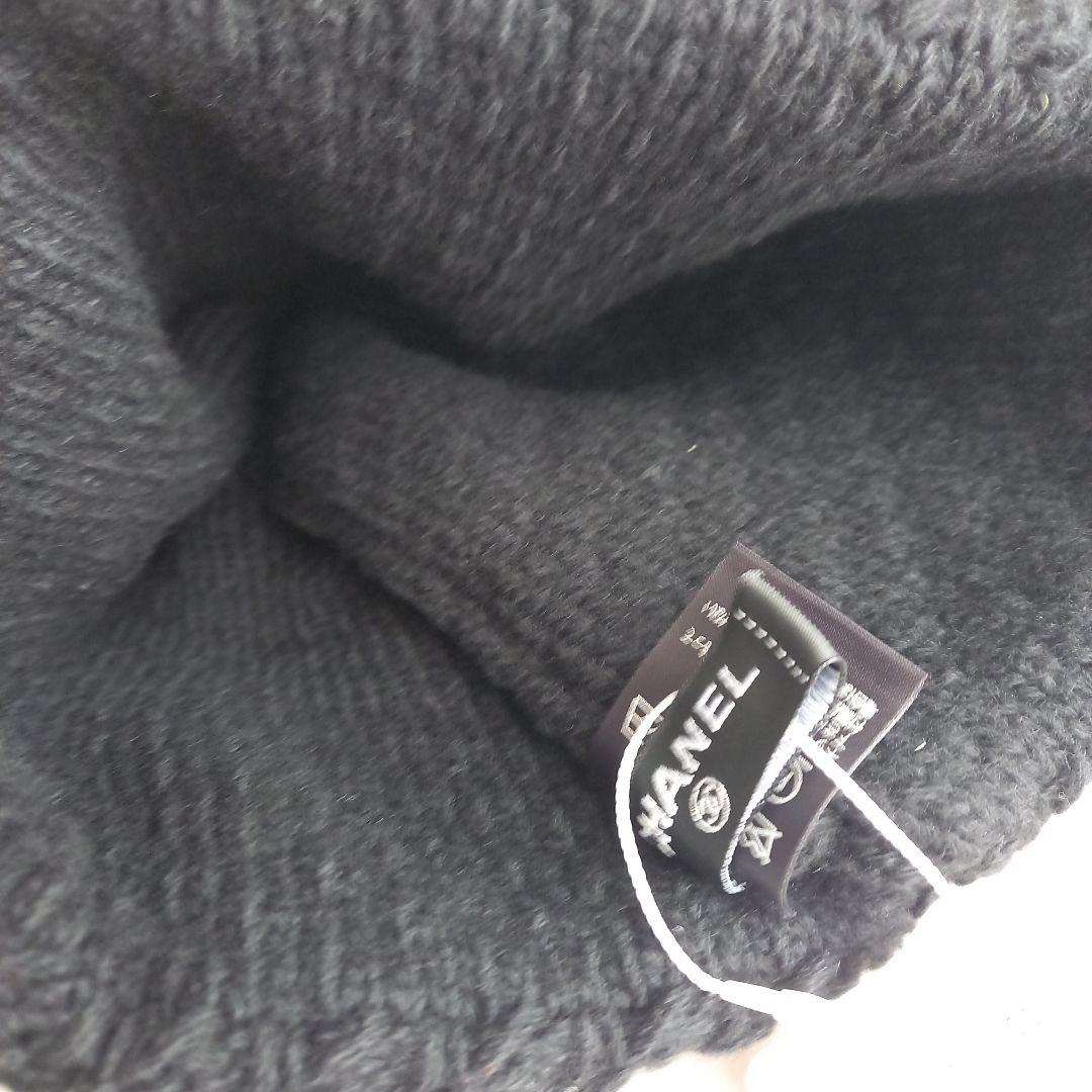 CHANEL ブラックニット帽 カシミヤ100% 完売品 正規品 シャネル