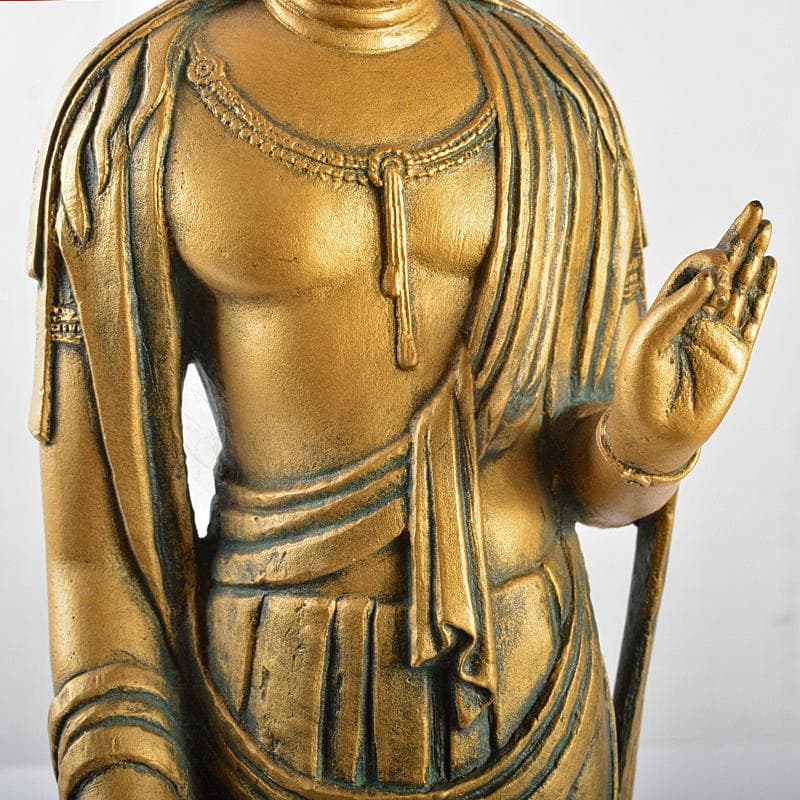 北村西望謹作　銅塗金　聖観世音菩薩像　仏像　87/1000　M　R5500