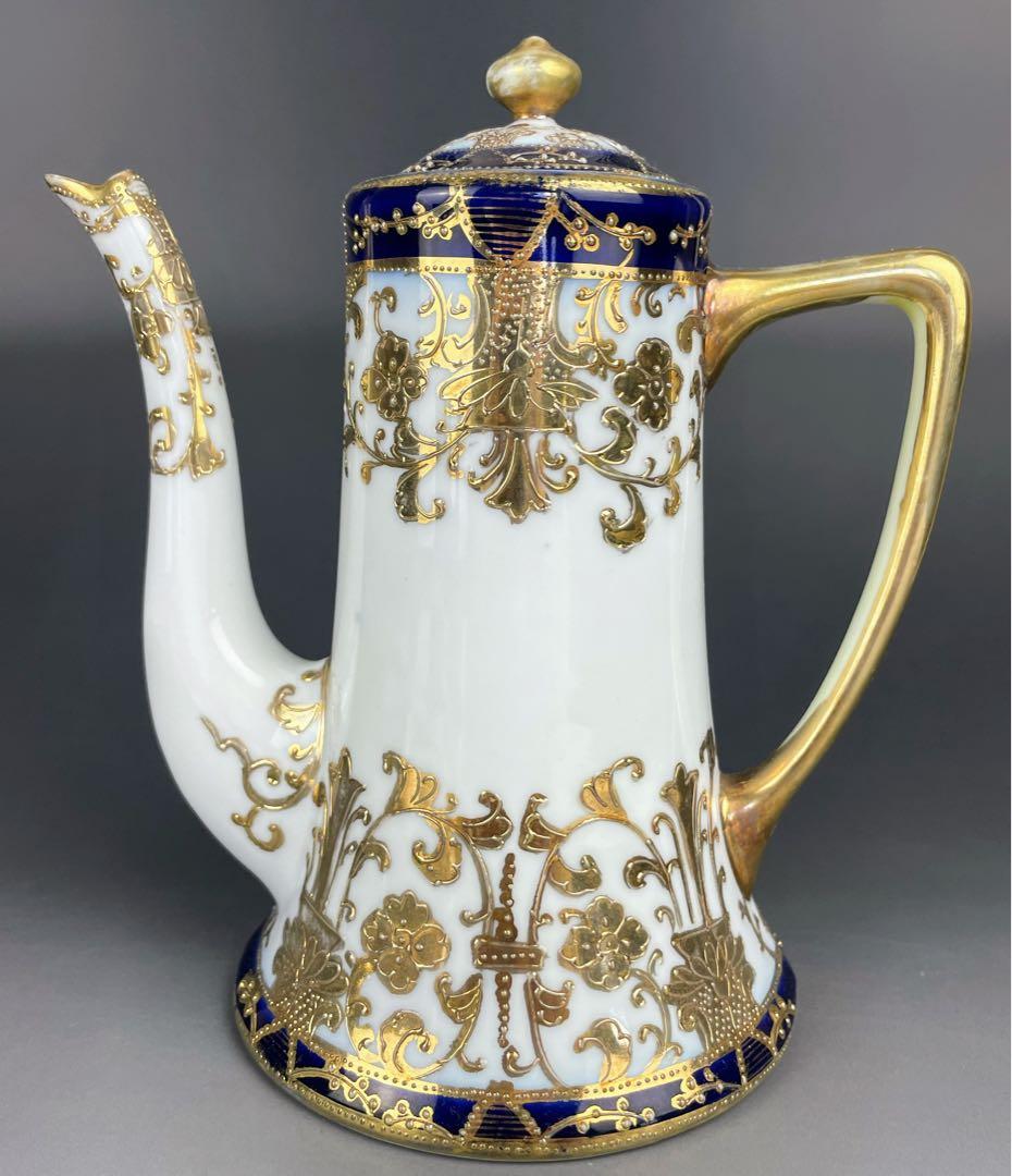 【希少】オールノリタケ デミタスセット ティーポット カップ ソーサー６客セット