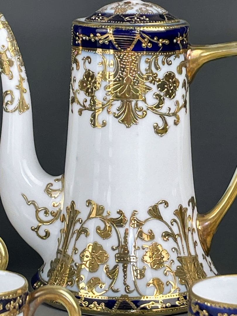 【希少】オールノリタケ デミタスセット ティーポット カップ ソーサー６客セット