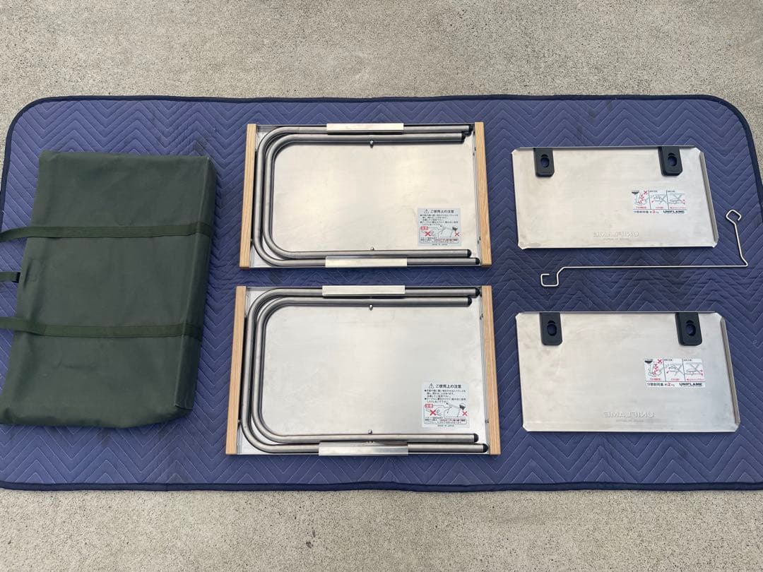 ユニフレーム 焚き火テーブル&レッグラック×2 専用ハンガー 専用トートセット