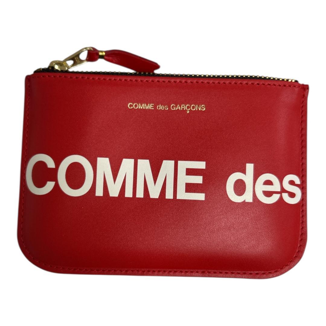 新品 コムデギャルソン CDG ロゴ ウォレット レッド 送料込み