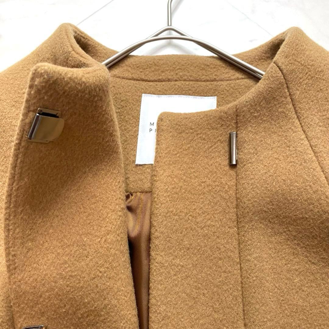 美品✨MACKINTOSH PHILOSOPHYノーカラーウールコート　キャメル