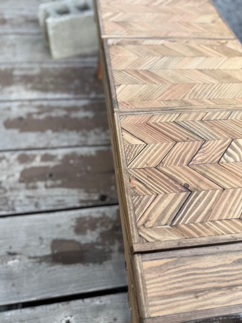 フラットバーナーテーブル igtテーブル フォールディングテーブル ヘリンボーン