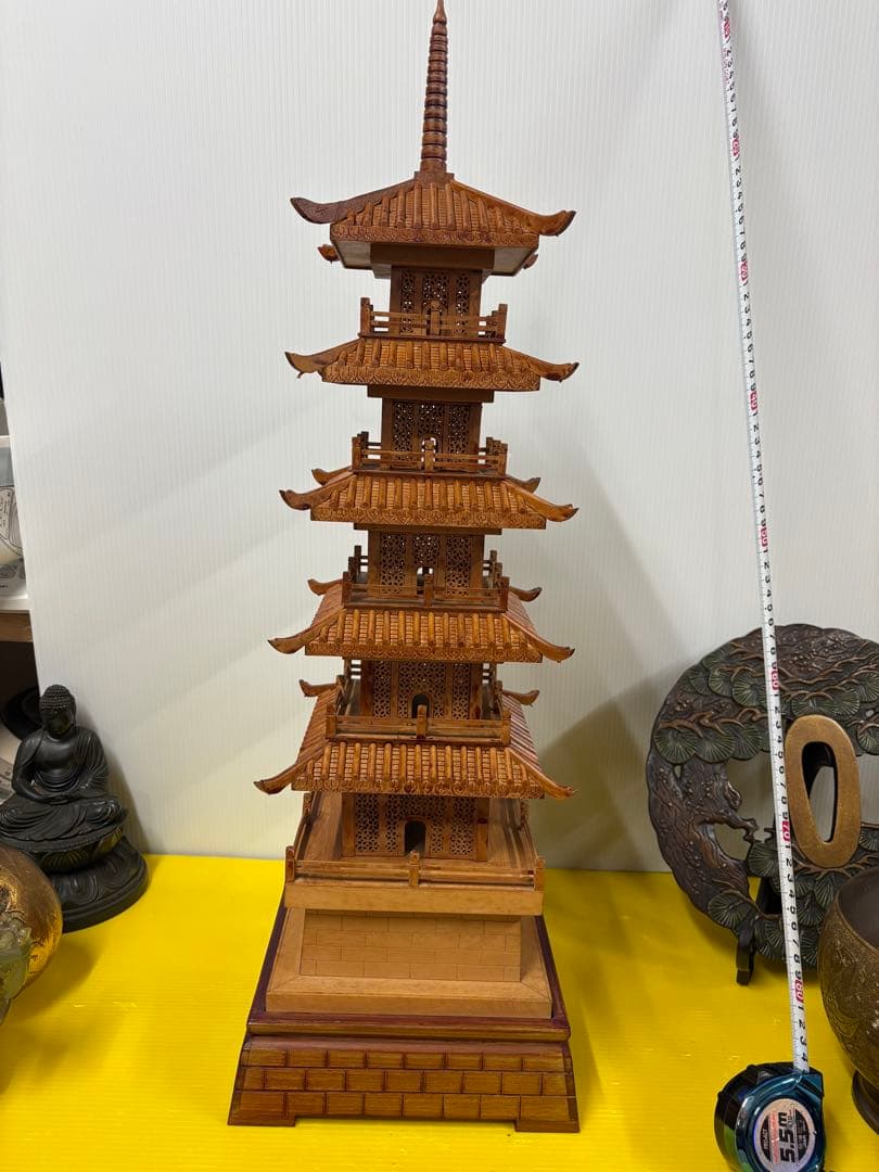 昭和レトロ五重の塔置物（木製）✨【新春お宝雑貨市】✨