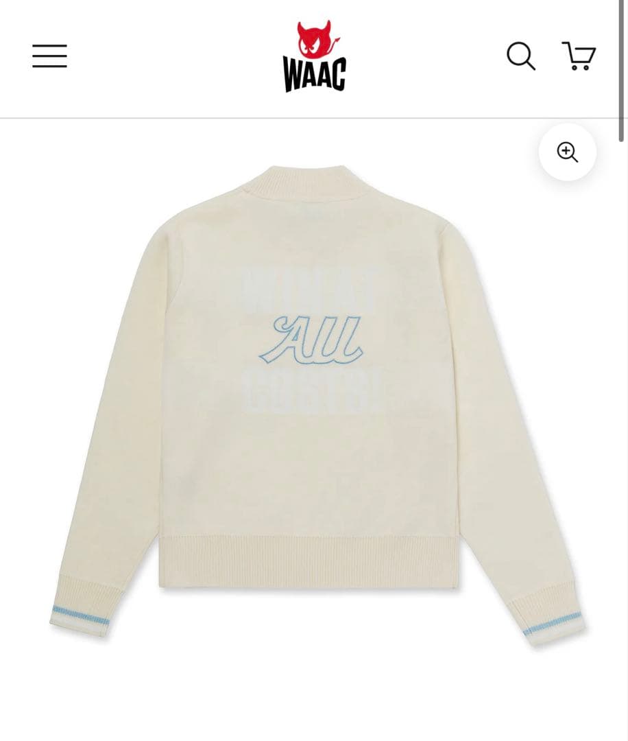 WAAC ゴルフウェア　アイボリー ニット