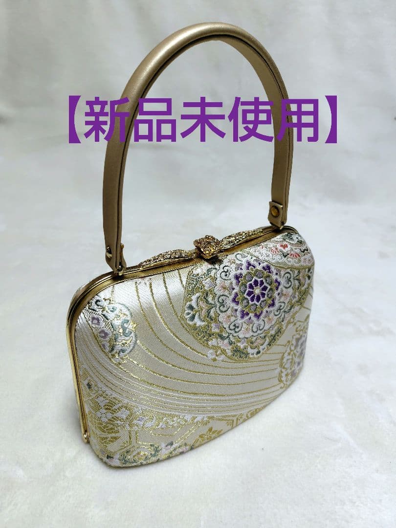 和装用バッグ 金色 花柄（礼装用）