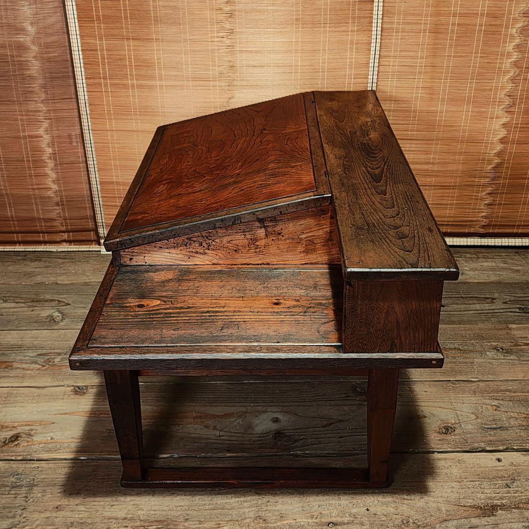 帳場机　文机　ライティングデスク　昭和レトロ　古家具