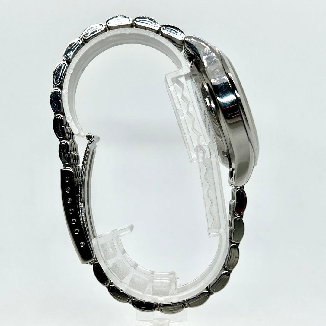 稼働品 CITIZEN クリスタルセブン 21石 自動巻き デイデイト シルバー