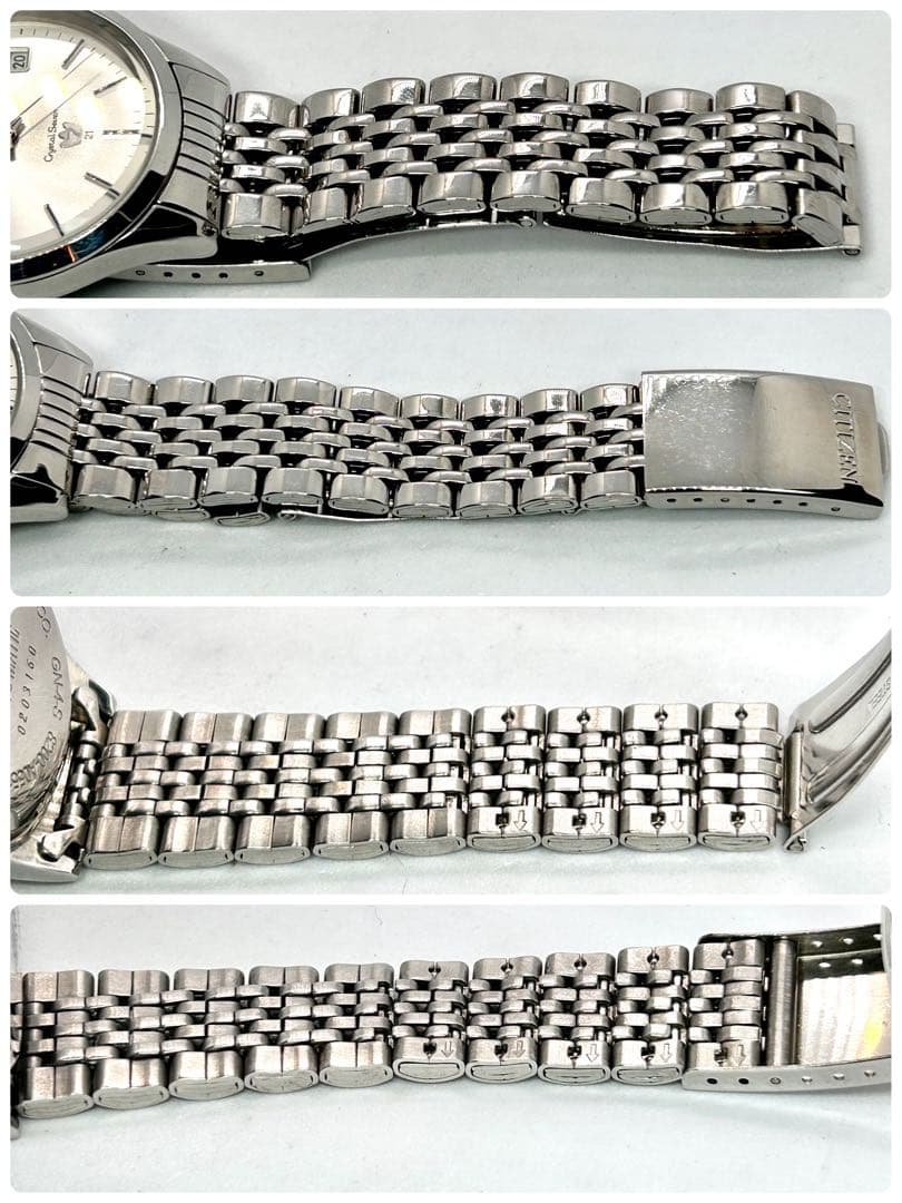 稼働品 CITIZEN クリスタルセブン 21石 自動巻き デイデイト シルバー