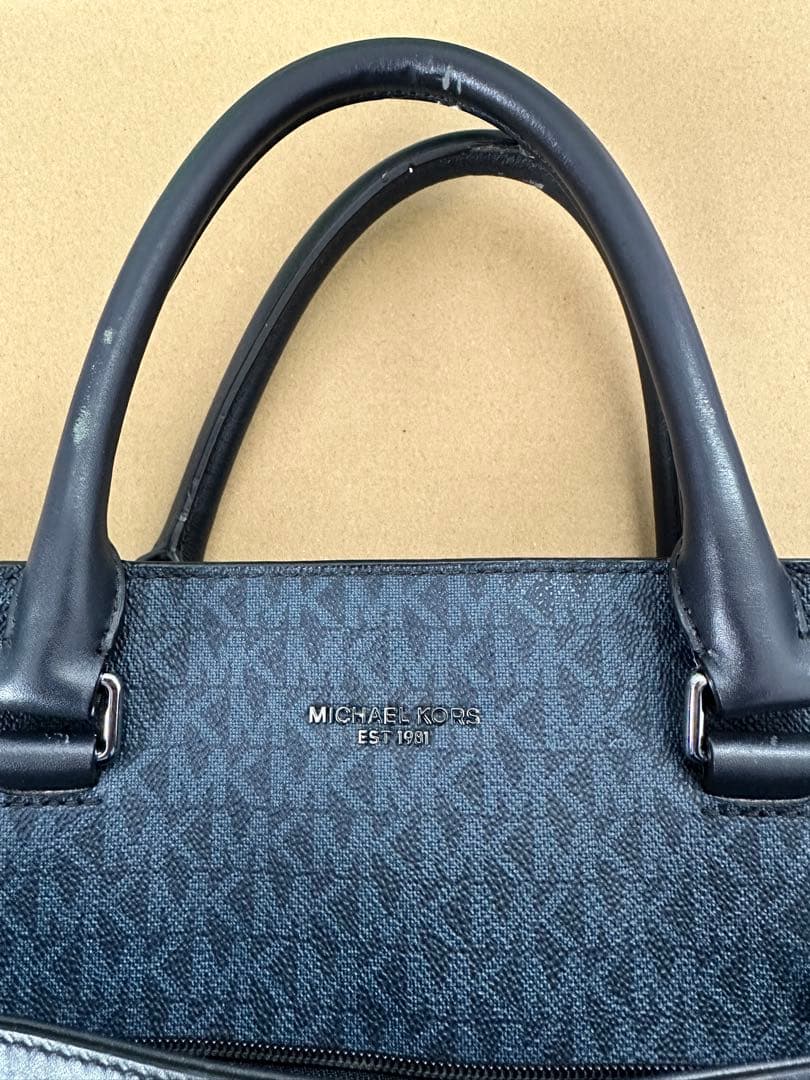 MICHAEL KORS ダークブルー トートバッグ