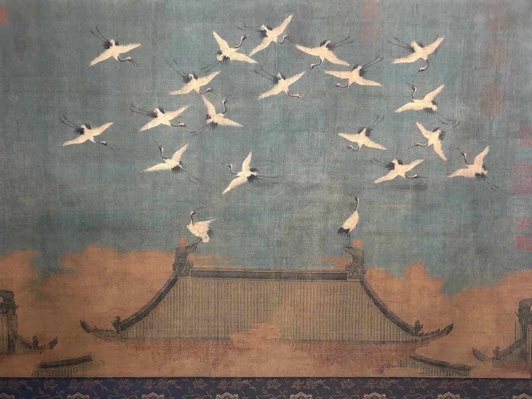 北宋第８代皇帝 徽宗の『瑞鶴圖』(複製画)