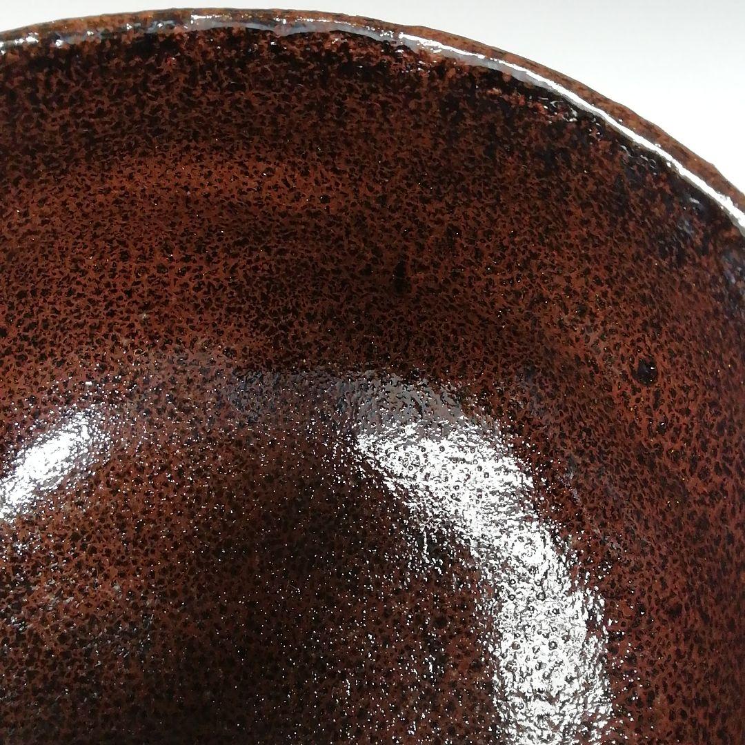 Ｔ７７５　茶碗　『朱釉　黒茶碗』『佐々木昭楽 造』　共箱　抹茶碗　茶道具