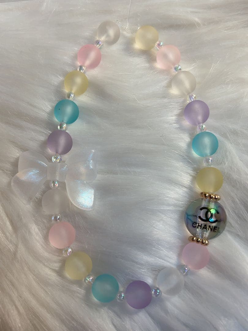 ✧︎*。CHANEL ノベルティ 非売品 リボン付き スマホストラップ ✧︎*。