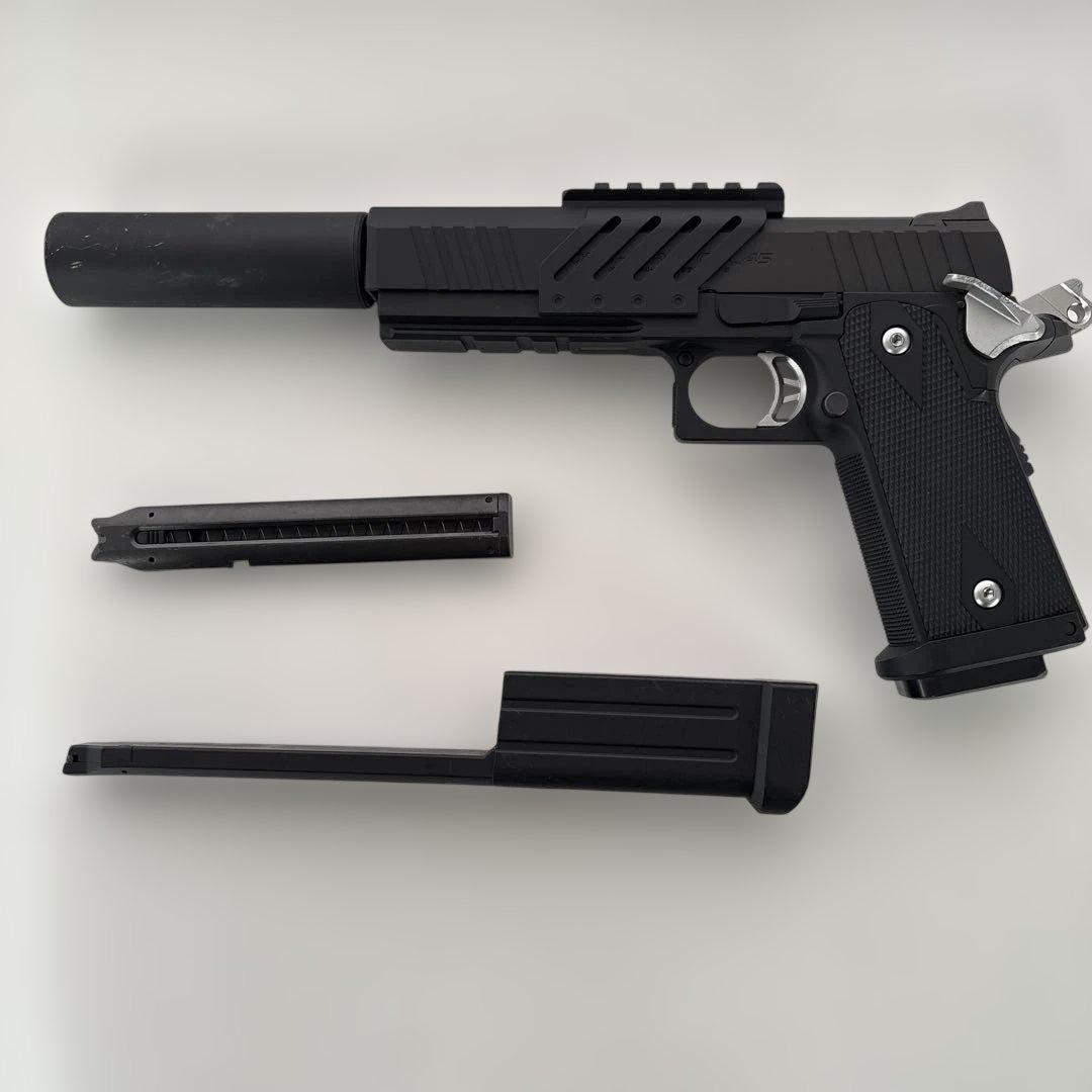 東京マルイ 電動ハイキャパE サプレッサー マウント ロングマガジン リポ変換済