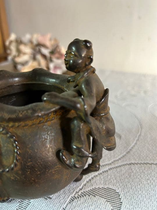 高岡銅器　瑞雲作　香炉 アンティーク インテリア