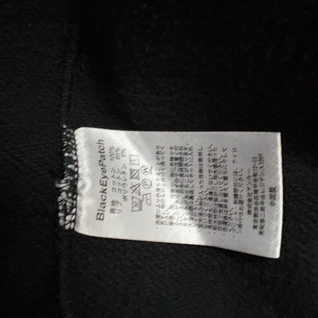 ブラックアイパッチ 取扱注意 OGロゴ龍刺繍 ジップUPパーカー/黒XLドラゴン