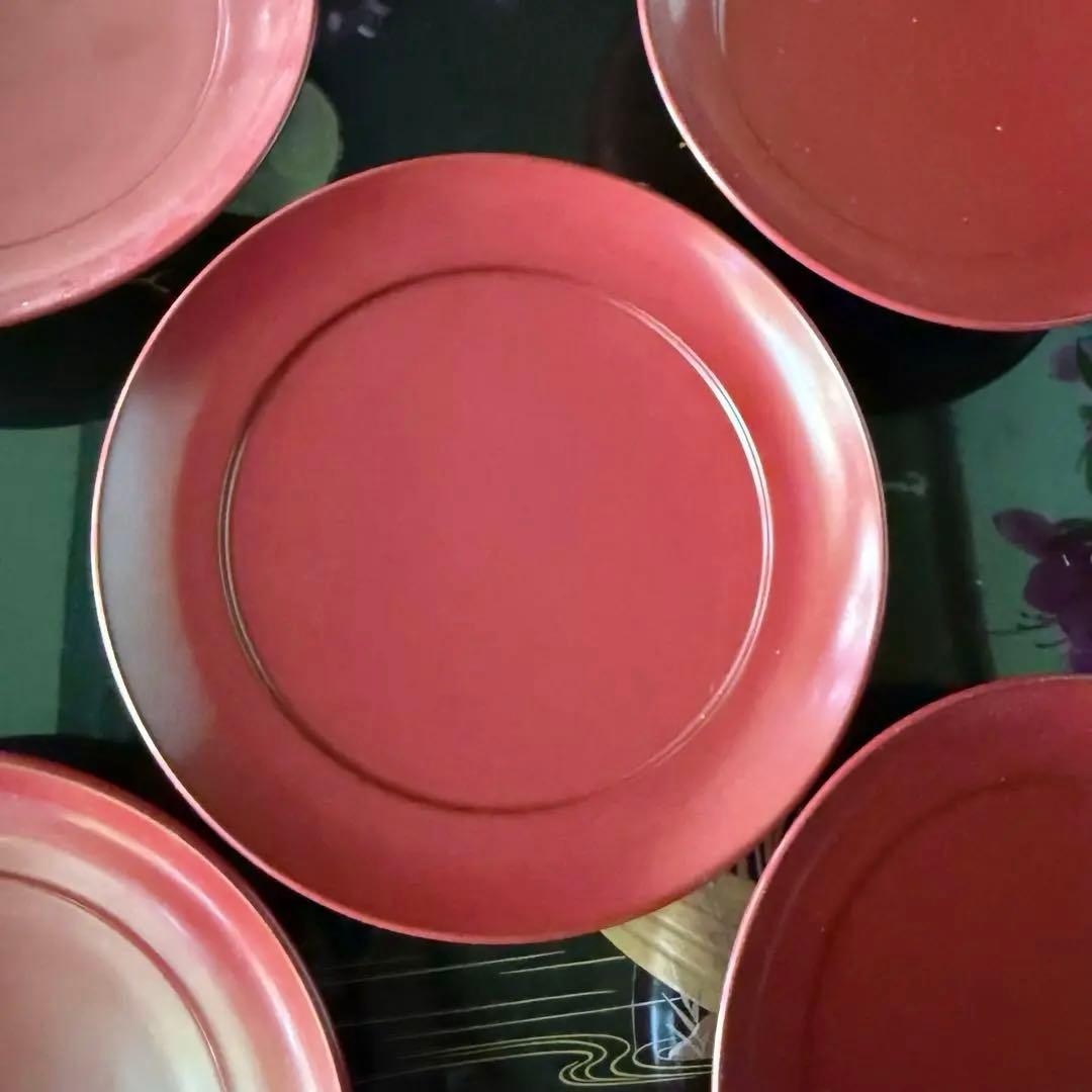 2168様感謝‼️愛蔵品渾身のJAPAN WAJIMA 輪島 塗師特製在銘椿皿5客