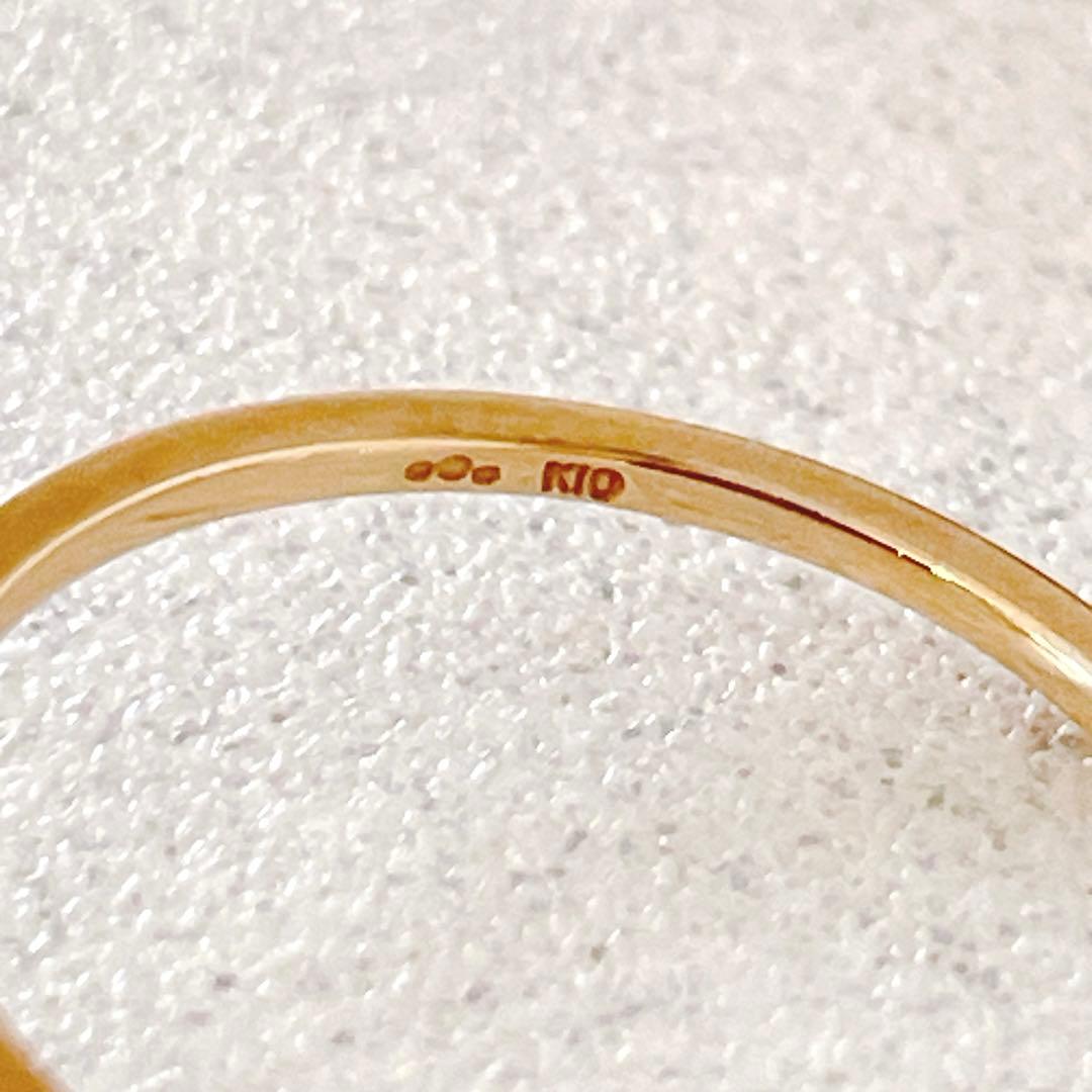 ゆ*ん様 美品 COCOSHNIK K10 トライアングル ダイヤモンドリング