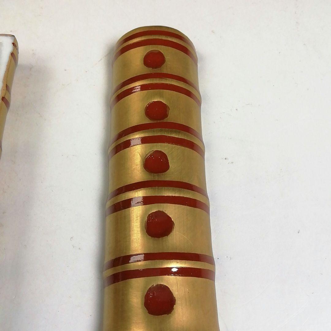 Ｗ９７　香合　『金彩　横笛　香合』『小木曽芳正 作』　共箱　茶道具