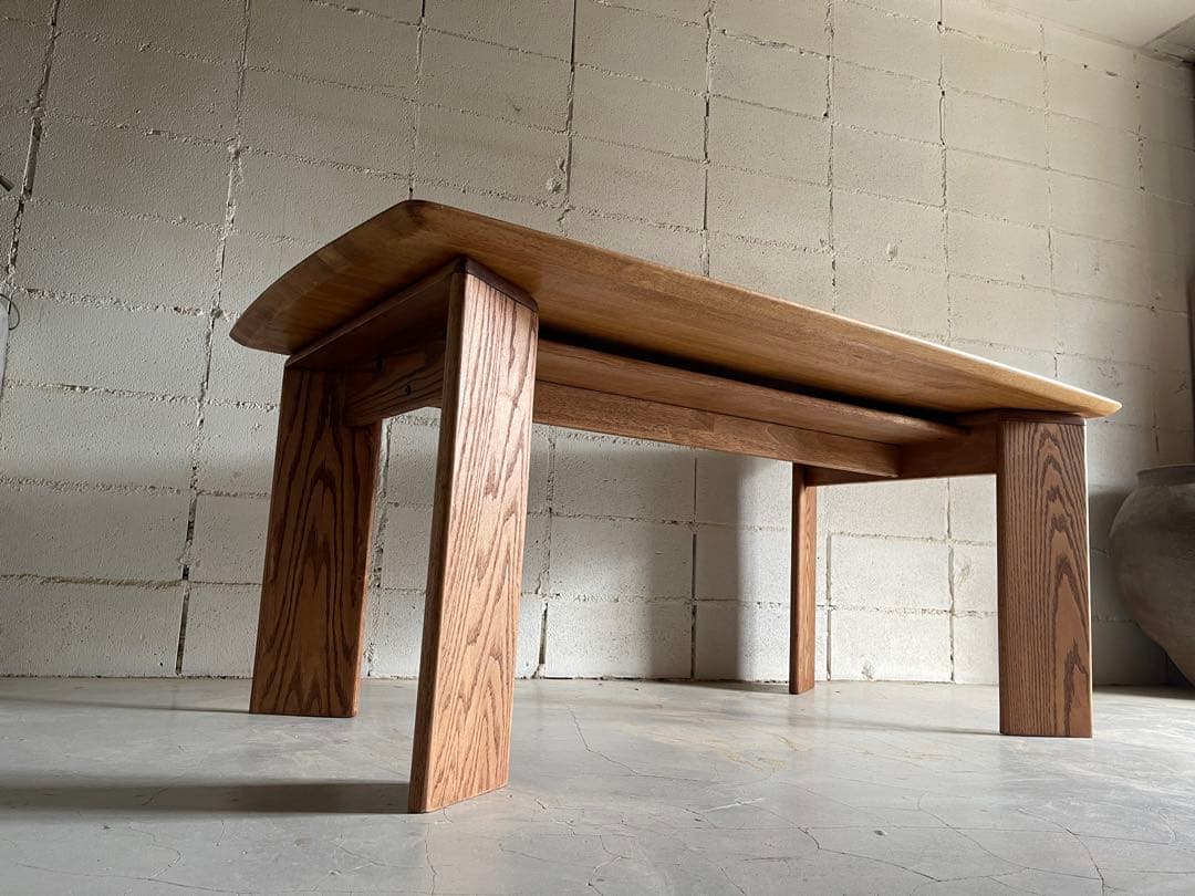 天然木無垢材　ダイニングテーブル　高さ2段階可　ハイセンス　モダン