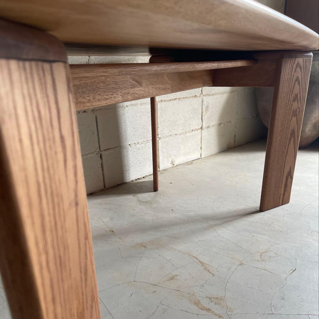 天然木無垢材　ダイニングテーブル　高さ2段階可　ハイセンス　モダン