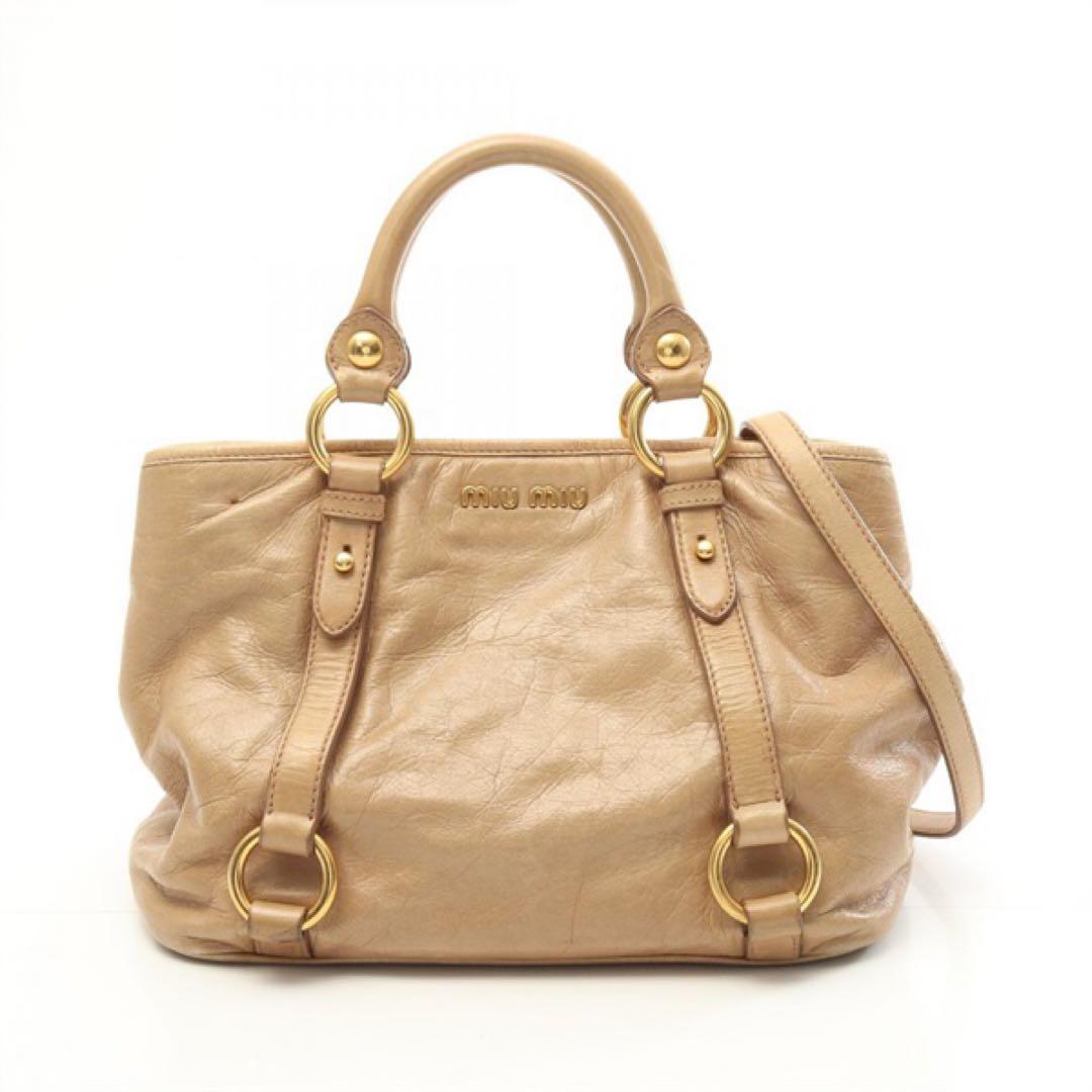 バッグ 00s miu miu archive vitello lux handbag