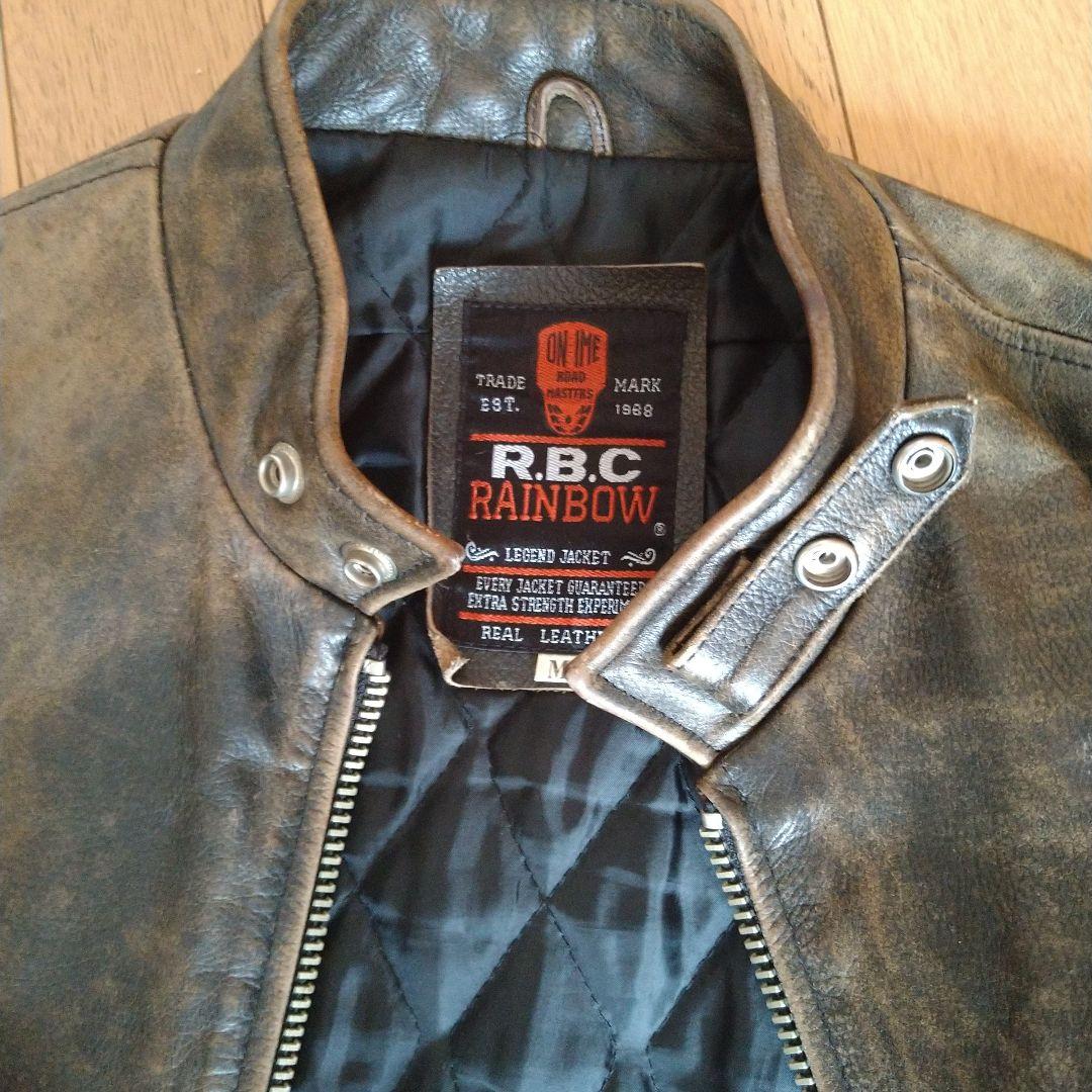 【R.B.C】ダークブラウン レザージャケット ライダース