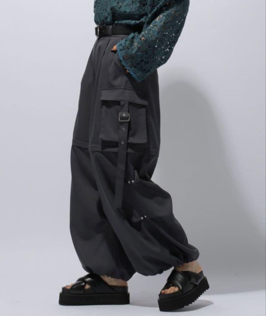 HARE 2WAYメタルカーゴパンツ グレー