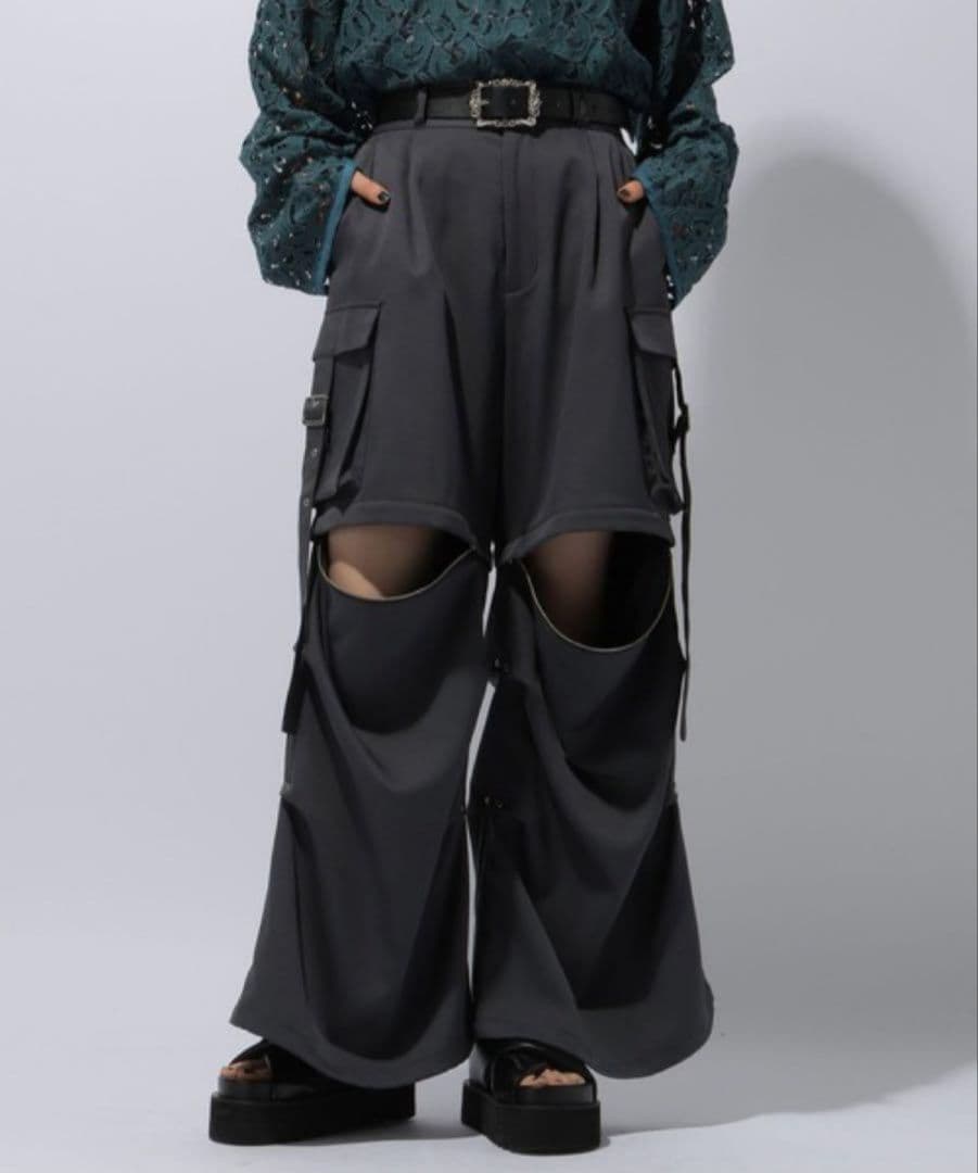 HARE 2WAYメタルカーゴパンツ グレー