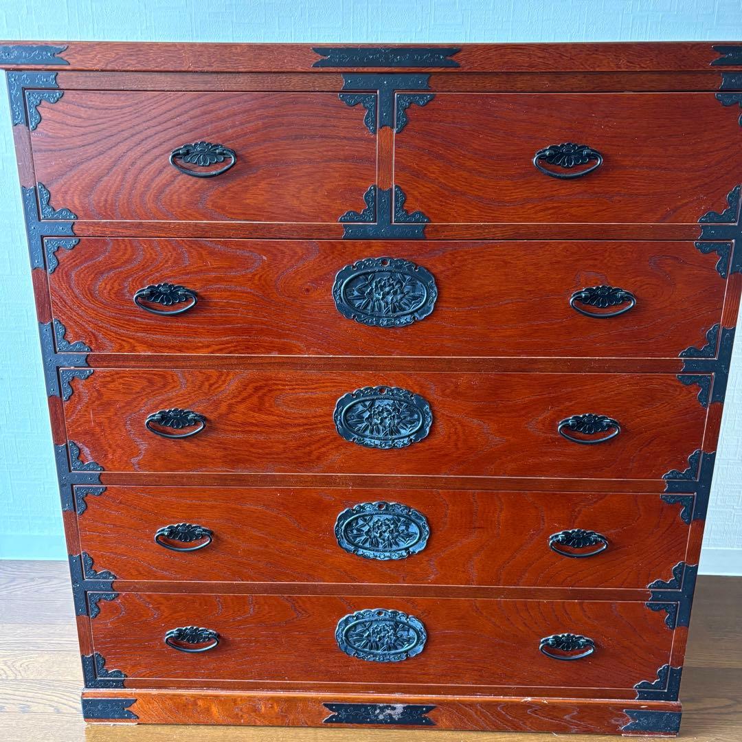 【希少】福島民芸 民芸家具　箪笥　和箪笥　整理タンス　アンティーク　けやき