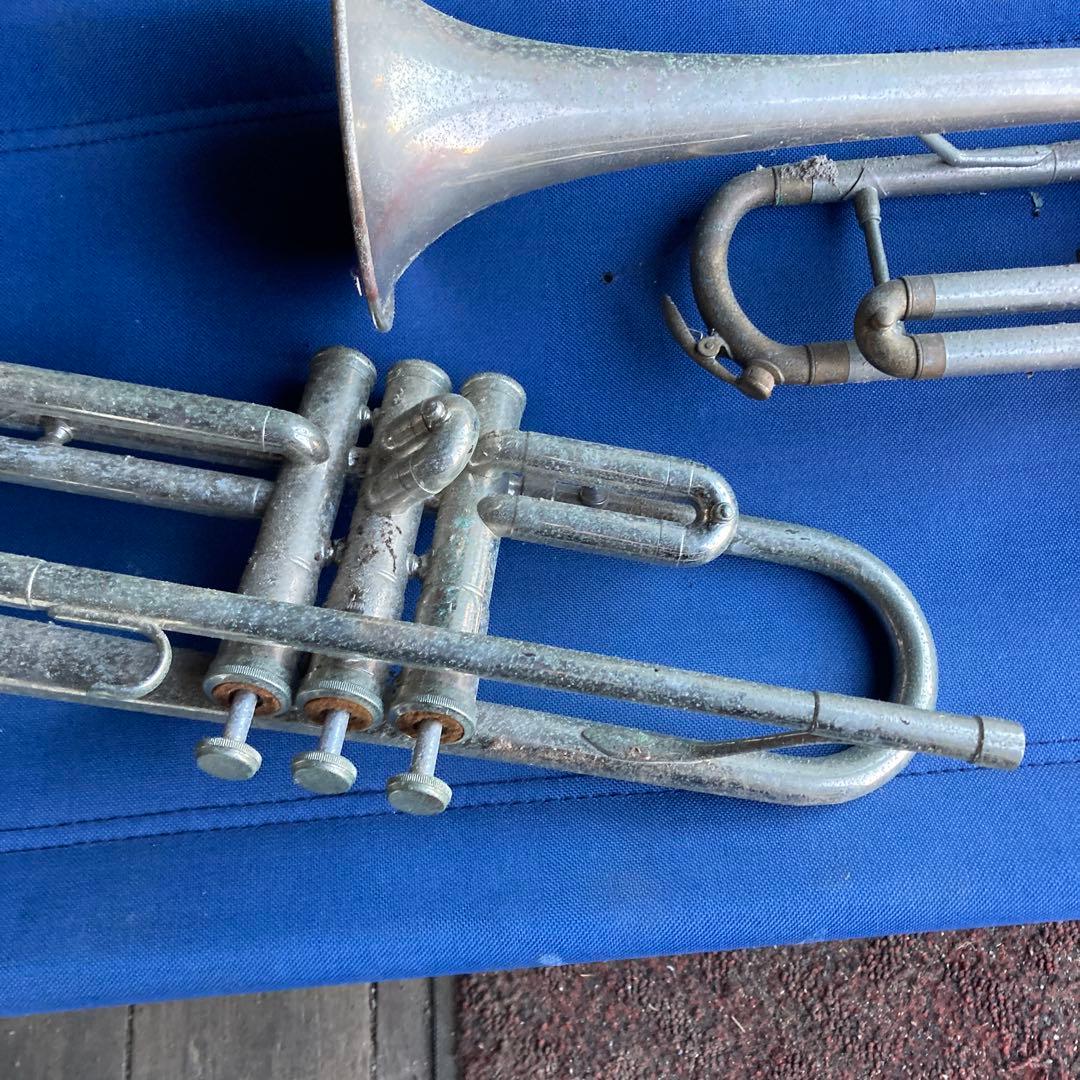 トランペット本体 2本セット 使用感あり錆、汚れジャンクパーツ取り用に2台セット