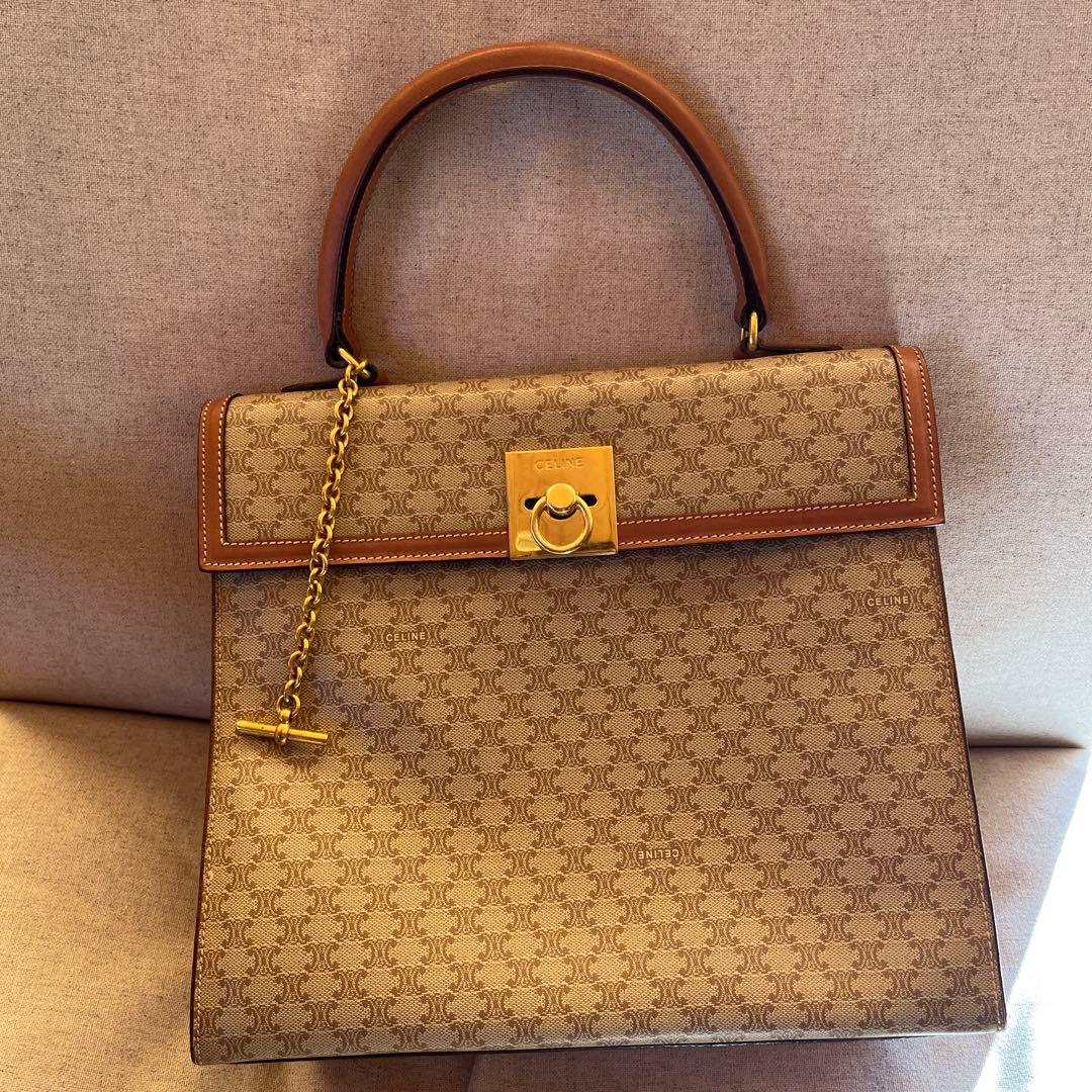 セリーヌ CELINE マカダム柄 ハンドバッグ