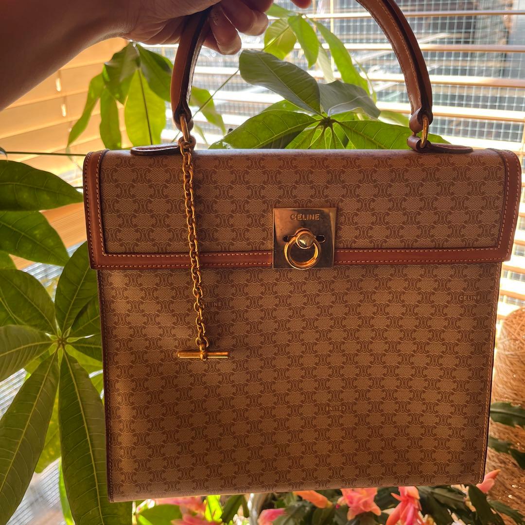 セリーヌ CELINE マカダム柄 ハンドバッグ