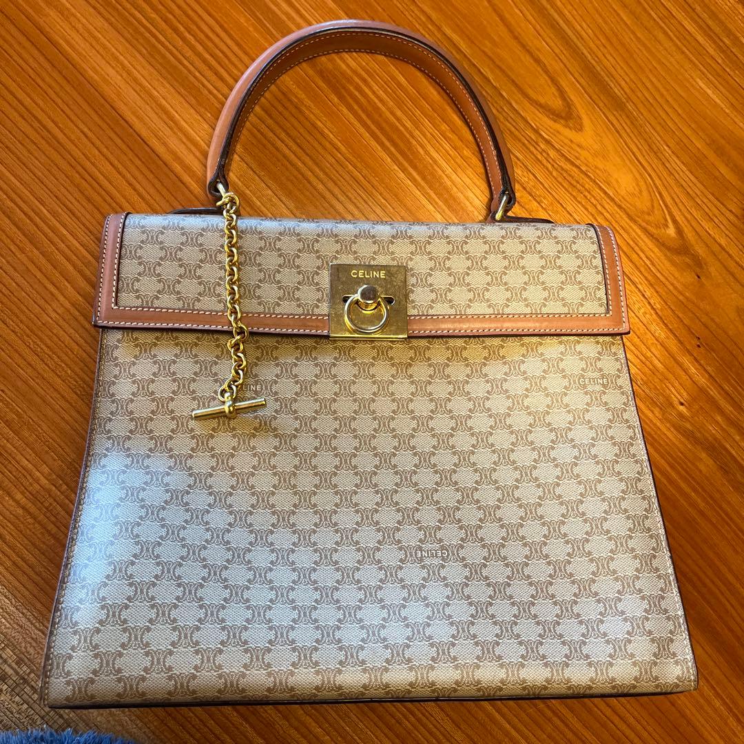 セリーヌ CELINE マカダム柄 ハンドバッグ