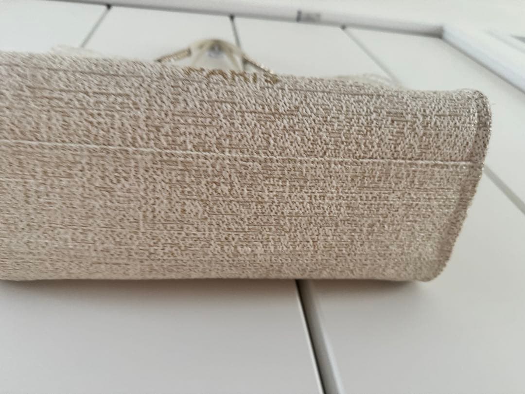 シャネル　CHANEL ドーヴィル チェーンショルダーバッグ ラフィア系天然素材