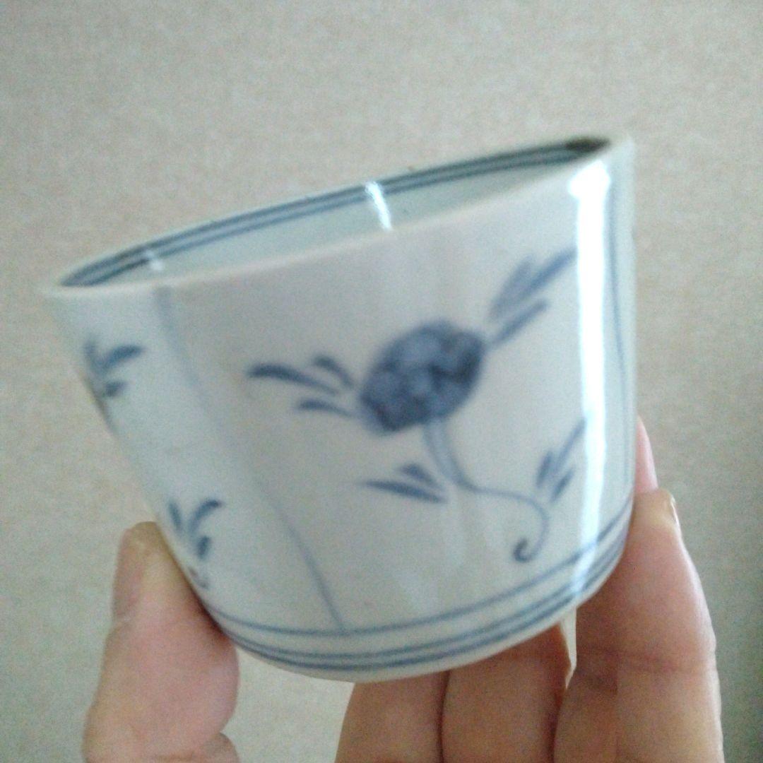 古伊万里染付花文猪口江戸時代