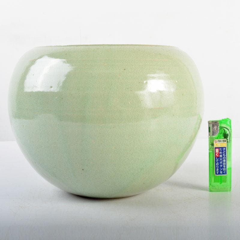 板谷波山　青磁　香炉　壷　桐箱入り　M　R4650B