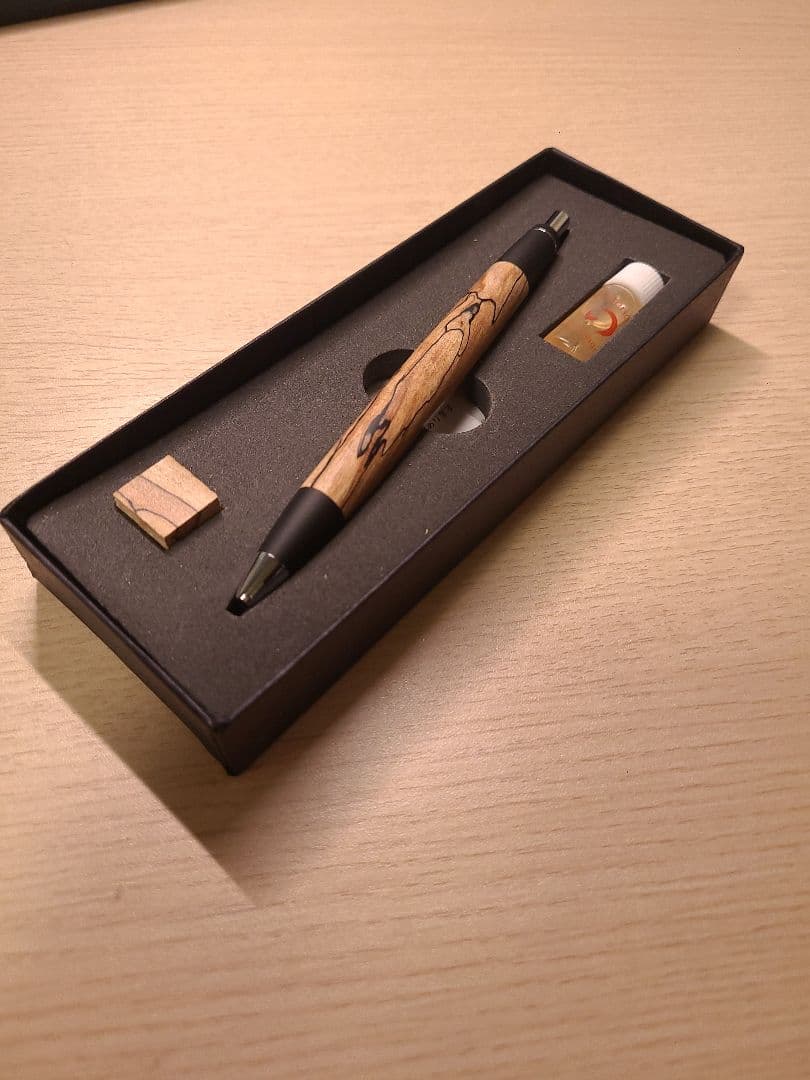 野原工芸 スポルテッド栃 スタンダードボールペン 新型 シルバークリップ