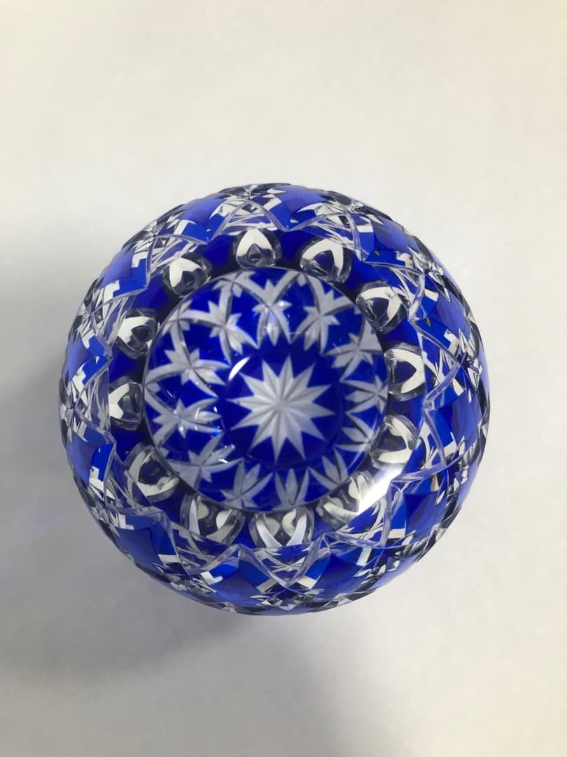 江戸切子丸型花瓶　クリスタル一輪挿し　ボヘミア小鉢　3点セット