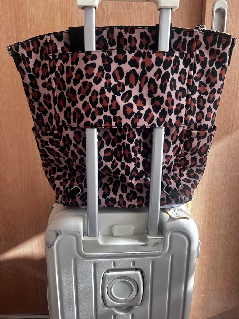 ケイトスペード レオパード ヒョウ柄 2way キャリーオンバッグ ハンドバッグ