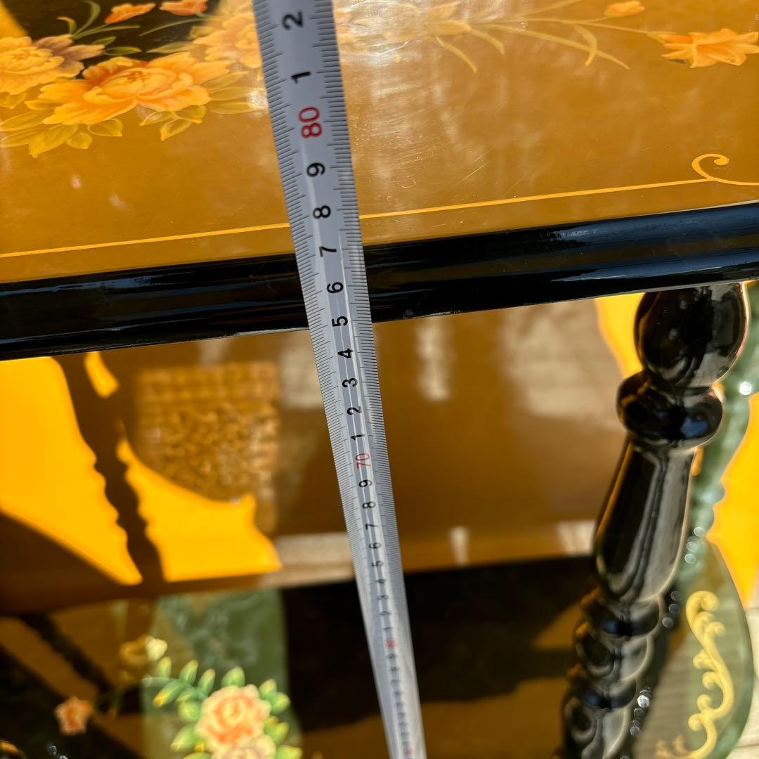 花柄コンソール　テーブル　台　アンティーク家具