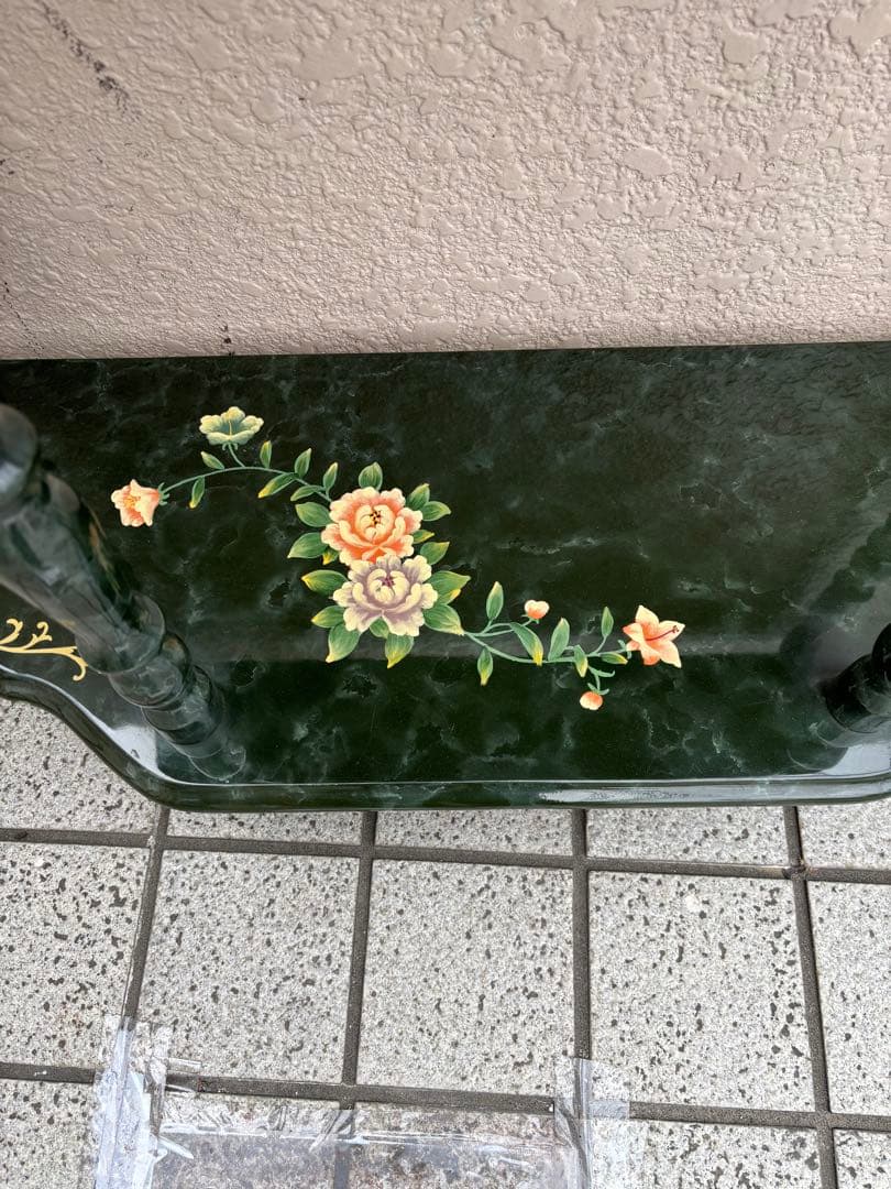 花柄コンソール　テーブル　台　アンティーク家具