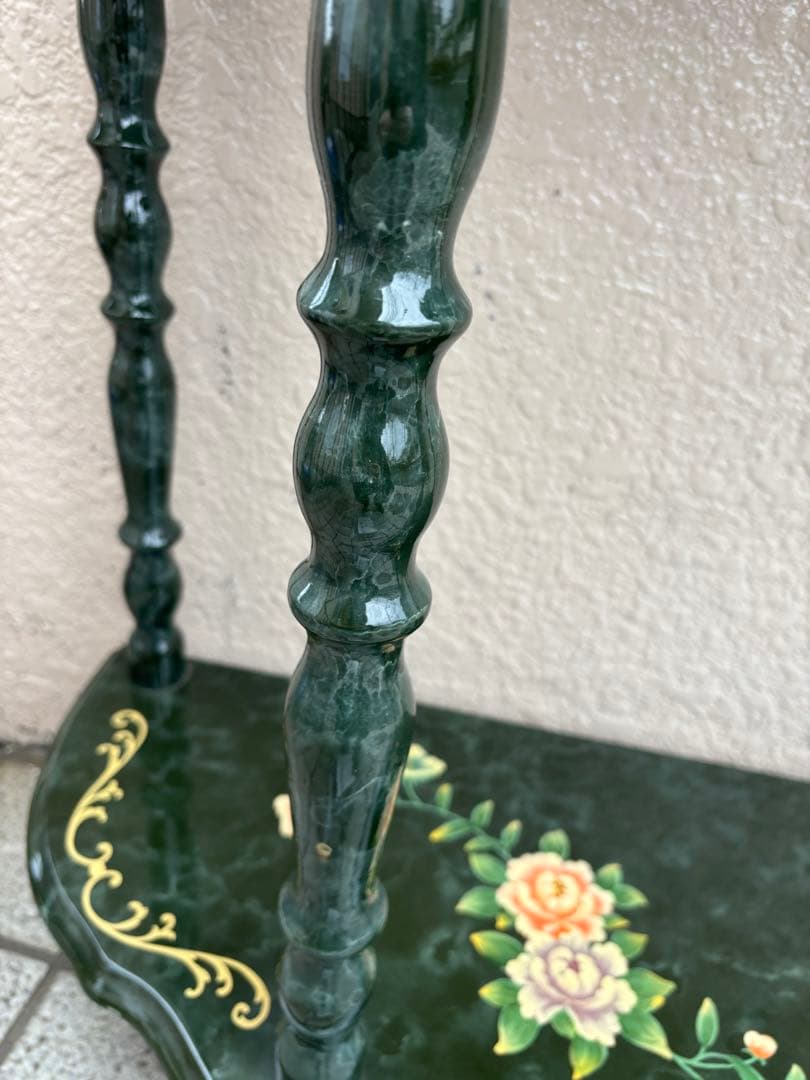 花柄コンソール　テーブル　台　アンティーク家具