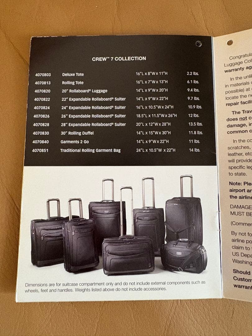 （古い割に使用感少なめ）Travelpro Crew7 機内持込　20x14x9