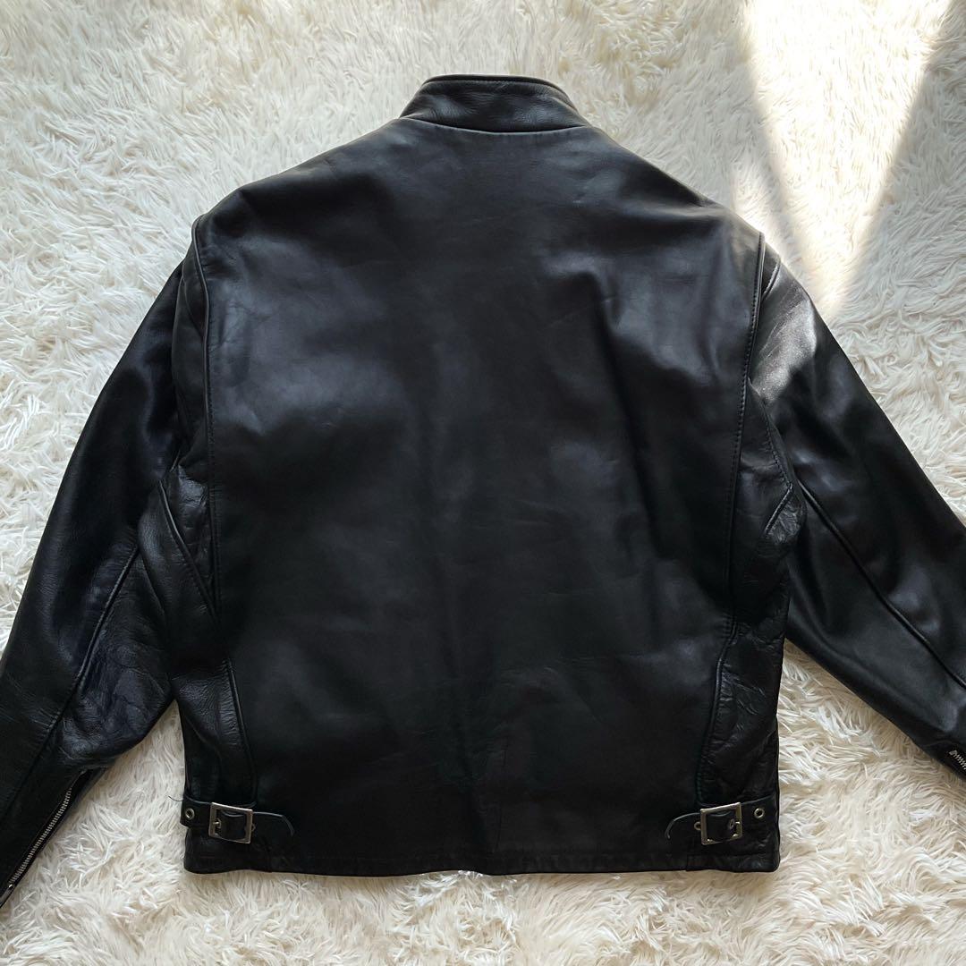 美品✨schott 641 レザージャケット　シングルライダース　本革　44 黒