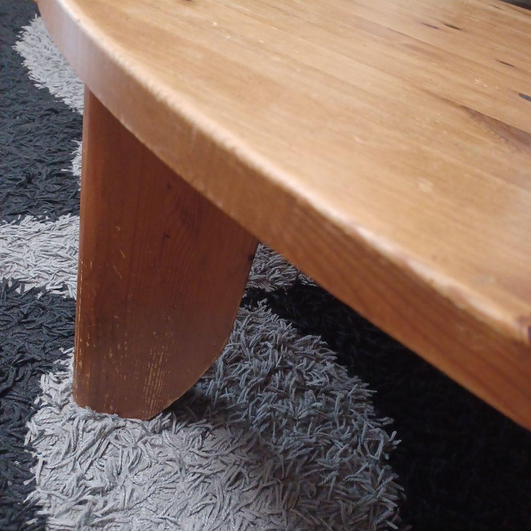 木製楕円形座卓 1200x800x350mm