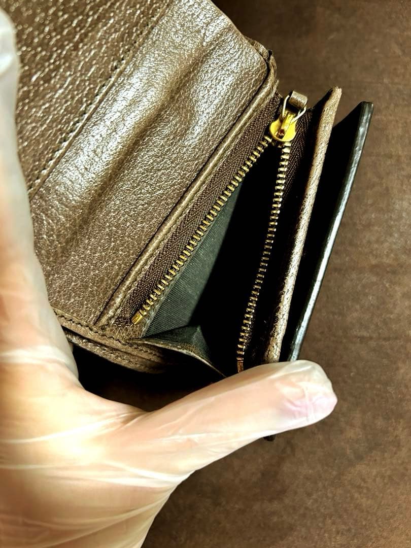 GUCCI グッチ オフディア シェリーライン GGウォレット 折財布 ベージュ