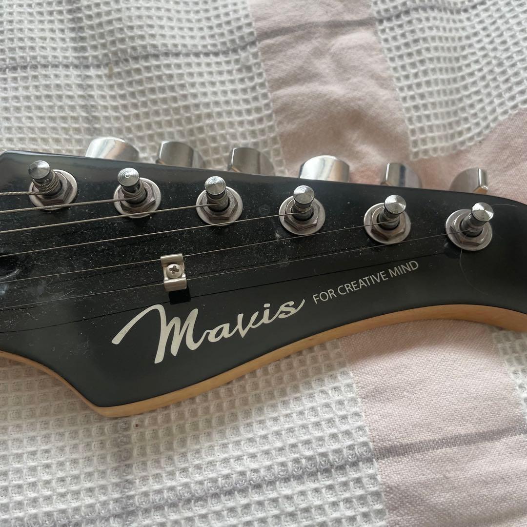 Mavis ストラトキャスター ブラック 黒 ミラーピックガード 初心者用！