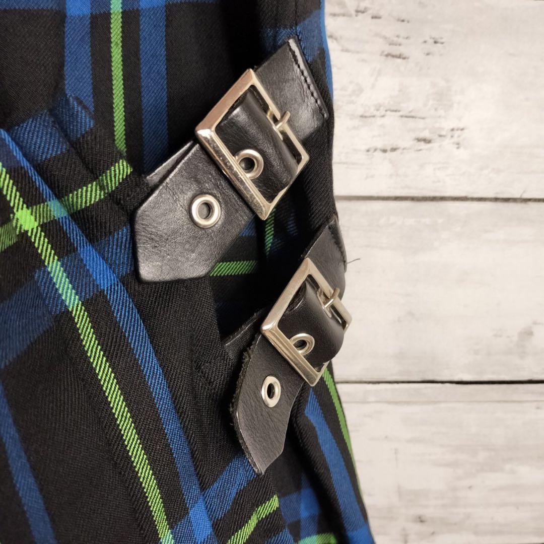 ヨウジヤマモト リミフゥ パンツスカート チェック 青